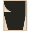 imageHAUS AND HUES Scandinavian Wall Art  Neutral Artwork for Walls Circles Line Decor Minimalist Abstract Mid Century Decor Framed Beige 24x36Black  Beige Shapes