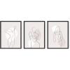 imageHAUS AND HUES Wall Art  Hippie Room Decor for Bedroom Aesthetic 12x16 inches Black Framed Premium QualityGray Line Art
