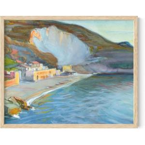 imageHAUS AND HUES Coastal Wall Art  Vintage Frame Prints and Oil Paintings Collection for Timeless Wall Art Ocean Views Nature Inspired and Antique Charm Walnut Frame 8x10Enckell