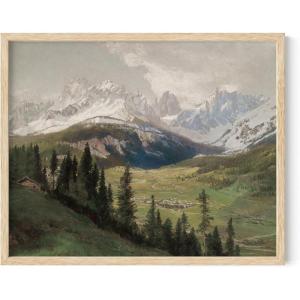 imageHAUS AND HUES Coastal Wall Art  Vintage Frame Prints and Oil Paintings Collection for Timeless Wall Art Ocean Views Nature Inspired and Antique Charm Walnut Frame 8x10Petrides