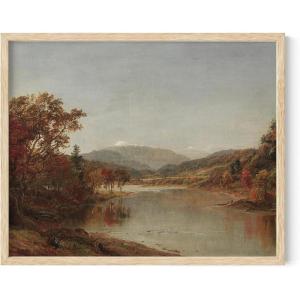 imageHAUS AND HUES Country Pictures for Wall  Framed Artwork Vintage Charm Coastal Farmhouse Wall Decor Enckell Art Print 8x10 Framed WalnutMountain