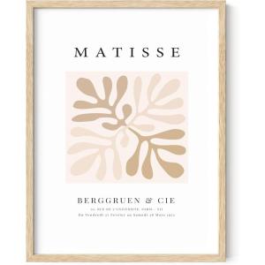 imageHAUS AND HUES Matisse Print and Art Exhibition Poster  Henri Matisse Prints and Posters  Matisse Posters for Exhibition Walls Matisse Blue Poster and Nude Art Matisse Blue Nude Framed Beige  12x16Beige Clover