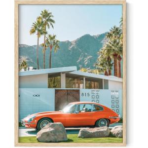imageHAUS AND HUES Summer Ocean Surf Poster  Coastal Surboard Scene Wall Art  Made in the USA  Unframed 12x16 Aerial SurfVintage Car