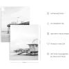 imageHAUS AND HUES Beach Posters  Set of 6 Beach Art Prints Coastal Wall Art Beige Frame 16x20Black and White