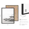 imageHAUS AND HUES Beach Posters  Set of 6 Beach Art Prints Coastal Wall Art Beige Frame 16x20Black and White