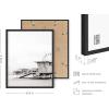 imageHAUS AND HUES Beach Posters  Set of 6 Beach Art Prints Coastal Wall Art Beige Frame 16x20Black and White