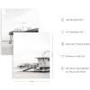 imageHAUS AND HUES Beach Posters  Set of 6 Beach Art Prints Coastal Wall Art Beige Frame 16x20Black and White