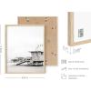 imageHAUS AND HUES Beach Posters  Set of 6 Beach Art Prints Coastal Wall Art Beige Frame 16x20Black and White