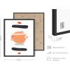 imageHAUS AND HUES Black and White Abstract Wall Art Set of 4  Modern Monochrome Prints Minimalist Wall Decor for Living Room and Home Black Frame 16x20Abstract Horizon