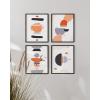 imageHAUS AND HUES Black and White Abstract Wall Art Set of 4  Modern Monochrome Prints Minimalist Wall Decor for Living Room and Home Black Frame 16x20Abstract Horizon