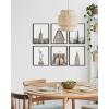 imageHAUS AND HUES Black and White Wall Art  Set of 4 City Map Pictures Paris Wall Decor New York City Wall Art London Art Print Los Angeles City Art Black Frame 11x14Landmark