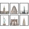 imageHAUS AND HUES Black and White Wall Art  Set of 4 City Map Pictures Paris Wall Decor New York City Wall Art London Art Print Los Angeles City Art Black Frame 11x14Landmark