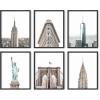 imageHAUS AND HUES Black and White Wall Art  Set of 4 City Map Pictures Paris Wall Decor New York City Wall Art London Art Print Los Angeles City Art Black Frame 11x14Landmark