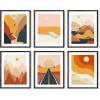 imageHAUS AND HUES Desert Succulent Wall Art ampamp Botanical Prints Set of 6 Botanical Art Set ampamp Cactus Art Print Desert Wall Art Beige Frame 8x10Abstract Desert