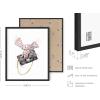 imageHAUS AND HUES Glam Luxury Sketch Daisy Jones Wall Art Set of 4 Unframed 16x20 Linen Art Prints for BedroomLuxury Sketches