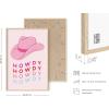 imageHAUS AND HUES Pink Posters Preppy Poster  Pink Posters for Room Aesthetic Preppy Paintings Dorm Wall Art for College Girls Cutesy Wall Decor Beige Frame 12x16Glam Cowgirl Hat