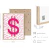 imageHAUS AND HUES Pink Posters Preppy Poster  Pink Posters for Room Aesthetic Preppy Paintings Dorm Wall Art for College Girls Cutesy Wall Decor Beige Frame 12x16Glam Money Sign