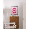 imageHAUS AND HUES Pink Posters Preppy Poster  Pink Posters for Room Aesthetic Preppy Paintings Dorm Wall Art for College Girls Cutesy Wall Decor Beige Frame 12x16Glam Money Sign