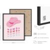 imageHAUS AND HUES Pink Posters Preppy Poster  Pink Posters for Room Aesthetic Preppy Paintings Dorm Wall Art for College Girls Cutesy Wall Decor Beige Frame 12x16Glam Cowgirl Hat