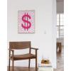 imageHAUS AND HUES Pink Posters Preppy Poster  Pink Posters for Room Aesthetic Preppy Paintings Dorm Wall Art for College Girls Cutesy Wall Decor Beige Frame 12x16Glam Money Sign