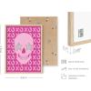 imageHAUS AND HUES Pink Posters Preppy Poster  Pink Posters for Room Aesthetic Preppy Paintings Dorm Wall Art for College Girls Cutesy Wall Decor Beige Frame 12x16Glam Skull
