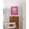 imageHAUS AND HUES Pink Posters Preppy Poster  Pink Posters for Room Aesthetic Preppy Paintings Dorm Wall Art for College Girls Cutesy Wall Decor Beige Frame 12x16Glam Skull