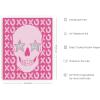 imageHAUS AND HUES Pink Posters Preppy Poster  Pink Posters for Room Aesthetic Preppy Paintings Dorm Wall Art for College Girls Cutesy Wall Decor Beige Frame 12x16Glam Skull