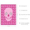 imageHAUS AND HUES Pink Posters Preppy Poster  Pink Posters for Room Aesthetic Preppy Paintings Dorm Wall Art for College Girls Cutesy Wall Decor Beige Frame 12x16Glam Skull