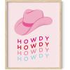 imageHAUS AND HUES Pink Posters Preppy Poster  Pink Posters for Room Aesthetic Preppy Paintings Dorm Wall Art for College Girls Cutesy Wall Decor Beige Frame 12x16Glam Cowgirl Hat