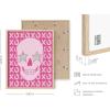 imageHAUS AND HUES Pink Posters Preppy Poster  Pink Posters for Room Aesthetic Preppy Paintings Dorm Wall Art for College Girls Cutesy Wall Decor Beige Frame 12x16Glam Skull