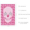 imageHAUS AND HUES Pink Posters Preppy Poster  Pink Posters for Room Aesthetic Preppy Paintings Dorm Wall Art for College Girls Cutesy Wall Decor Beige Frame 12x16Glam Skull