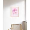 imageHAUS AND HUES Pink Posters Preppy Poster  Pink Posters for Room Aesthetic Preppy Paintings Dorm Wall Art for College Girls Cutesy Wall Decor Beige Frame 12x16Glam Cowgirl Hat