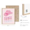 imageHAUS AND HUES Pink Posters Preppy Poster  Pink Posters for Room Aesthetic Preppy Paintings Dorm Wall Art for College Girls Cutesy Wall Decor Beige Frame 12x16Glam Cowgirl Hat