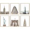 imageHAUS AND HUES Black and White Wall Art  Set of 4 City Map Pictures Paris Wall Decor New York City Wall Art London Art Print Los Angeles City Art Black Frame 11x14Landmark