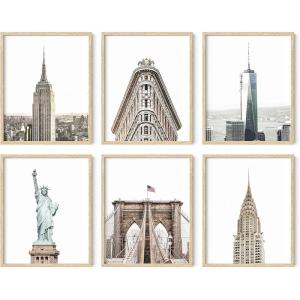 imageHAUS AND HUES Black and White Wall Art  Set of 4 City Map Pictures Paris Wall Decor New York City Wall Art London Art Print Los Angeles City Art Black Frame 11x14Landmark