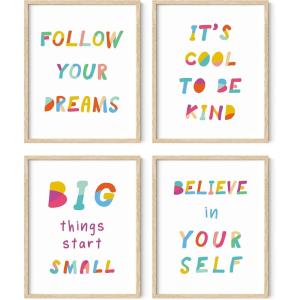 imageHAUS AND HUES Inspirational Quotes for Kids Unframed Superhero 11L x 14WMotivational