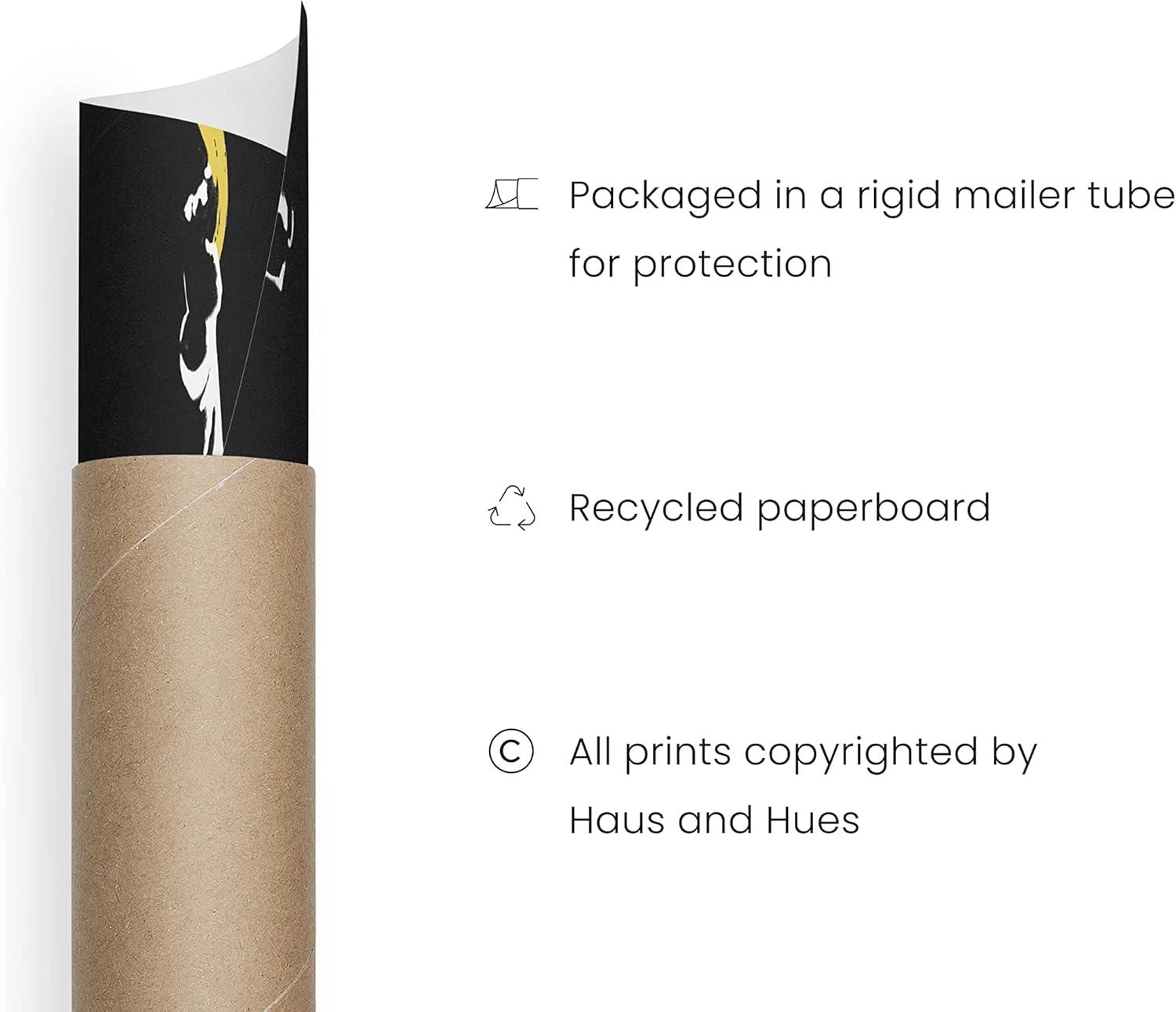 imageHAUS AND HUES Colorful Rain Graffiti Banksy Print  Street Art Wall Poster Ideal for Home and College Dorm Decor Beige Frame 24x36Banksy Pulp Fiction