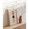 imageHAUS AND HUES Boho Framed Wall Art  Southwestern Geometric Sun Print Mid Century Modern Decor Black Frame 12x16Colorful Moon