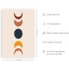 imageHAUS AND HUES Boho Framed Wall Art  Southwestern Geometric Sun Print Mid Century Modern Decor Black Frame 12x16Colorful Moon