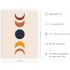 imageHAUS AND HUES Boho Framed Wall Art  Southwestern Geometric Sun Print Mid Century Modern Decor Black Frame 12x16Colorful Moon