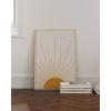 imageHAUS AND HUES Boho Framed Wall Art  Southwestern Geometric Sun Print Mid Century Modern Decor Black Frame 12x16Mid Century Sun