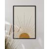 imageHAUS AND HUES Boho Framed Wall Art  Southwestern Geometric Sun Print Mid Century Modern Decor Black Frame 12x16Mid Century Sun