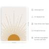 imageHAUS AND HUES Boho Framed Wall Art  Southwestern Geometric Sun Print Mid Century Modern Decor Black Frame 12x16Mid Century Sun