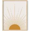 imageHAUS AND HUES Boho Framed Wall Art  Southwestern Geometric Sun Print Mid Century Modern Decor Black Frame 12x16Mid Century Sun