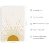 imageHAUS AND HUES Boho Framed Wall Art  Southwestern Geometric Sun Print Mid Century Modern Decor Black Frame 12x16Mid Century Sun