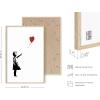 imageHAUS AND HUES Colorful Rain Graffiti Banksy Print  Street Art Wall Poster Ideal for Home and College Dorm Decor Beige Frame 24x36Banksy Girl With a Balloon