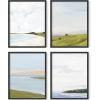 imageHAUS AND HUES Mountain Wall Art  Set of 4 MidCentury Modern Landscape Decor Nature ampamp Modern Art Wall Art  Black Framed 8x10Oil Painting