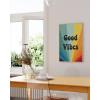 imageHAUS AND HUES Psychedelic Wall Art  Sun and Moon Decor Astrology ampamp Spiritual Posters Trippy Wall Art Black Frame 16x20Good Vibes