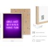imageHAUS AND HUES Purple Pictures Wall Decor  Girls Wall Art for Bedroom Aesthetic Neon Posters Purple Wall Decor for Bedroom Black Framed 16x20Girls Just Wanna Have Fun