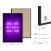 imageHAUS AND HUES Purple Pictures Wall Decor  Girls Wall Art for Bedroom Aesthetic Neon Posters Purple Wall Decor for Bedroom Black Framed 16x20Girls Just Wanna Have Fun